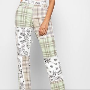 Jaded London Patchwork Bandana Boyfriend Jeans